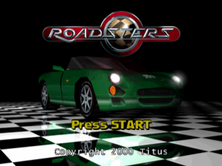 Roadsters title screen for Playstation